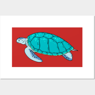 Blue Turtle Posters and Art